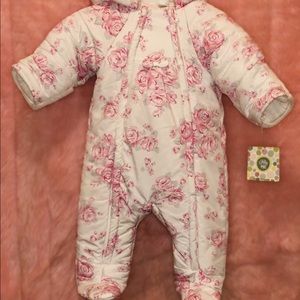 Little Me Floral Hooded Pram with Bow